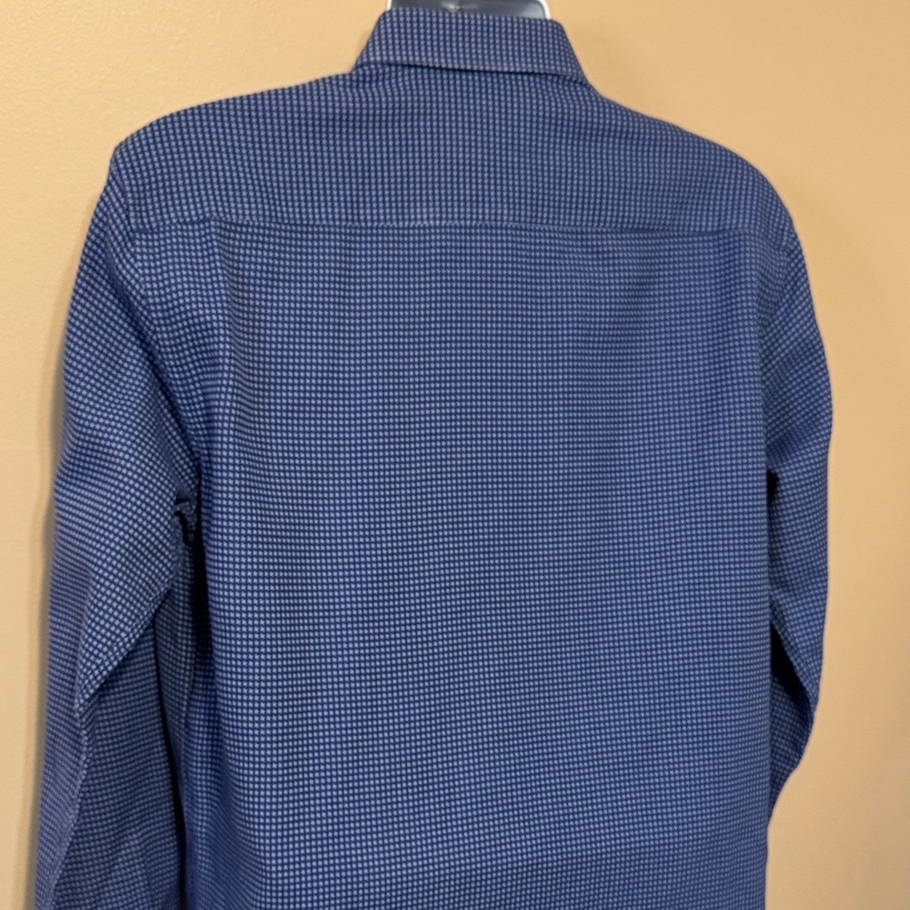 Bugatchi Men's Navy Patterned Button Down Shirt - image 5